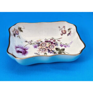 Royal Crown Derby Derby Posies Bone China Trinket Dish England Floral Gold Trim